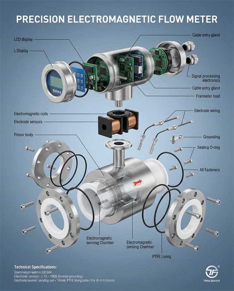 Intelligent Electromagnetic Flow Meter Decomposition Diagram