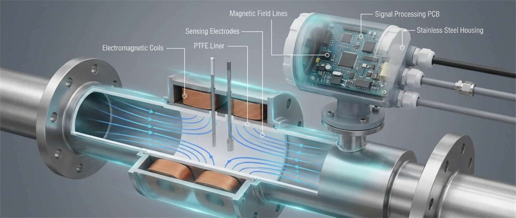 krohne electromagnetic flow meter