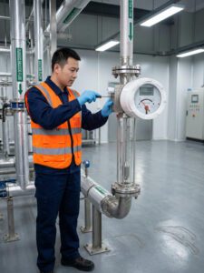 how to install calibrate read rotameter