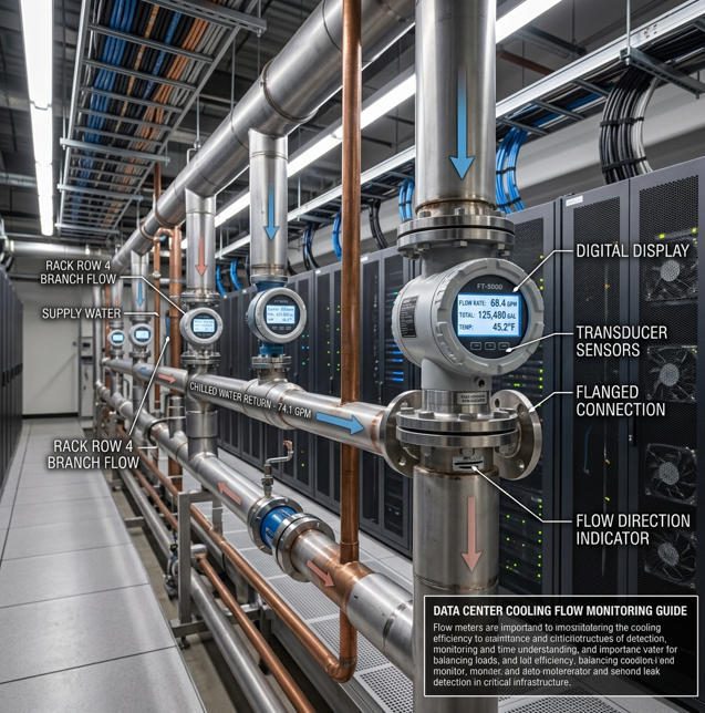inline flow meters data center cooling