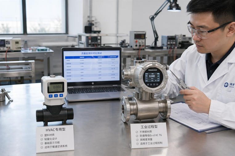 HVAC vs process flow monitors flow meter