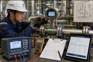 turbine type flow meter installation and calibration
