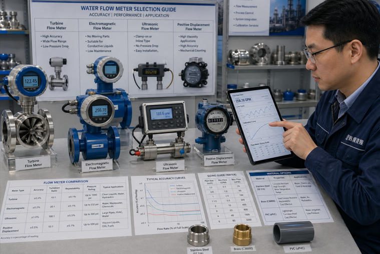 water flow meter for GPM accuracy