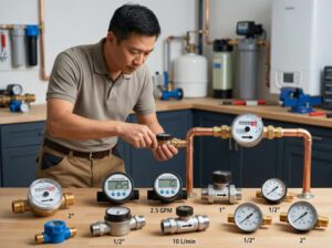 water flow rate gauge home plumbing