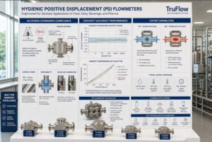 hygienic positive displacement flowmeter high viscosity