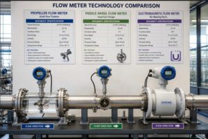 propeller meter vs paddle wheel vs electromagnetic flow meter