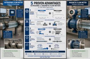 ultrasonic vs magnetic flow meters clean water
