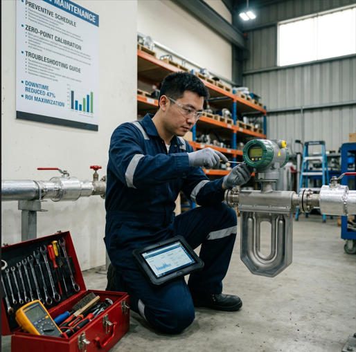 Coriolis flow meter maintenance