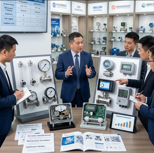 analog vs digital flow meters comparison