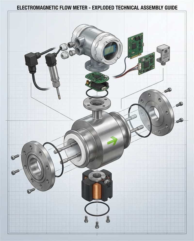 EMF Flowmeter Exploded View
