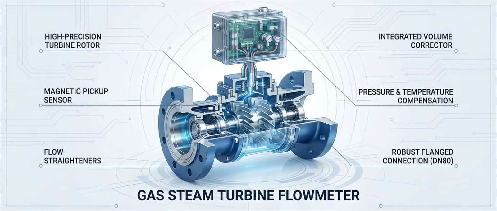 Gas Steam Turbine Flowmeter jade ant