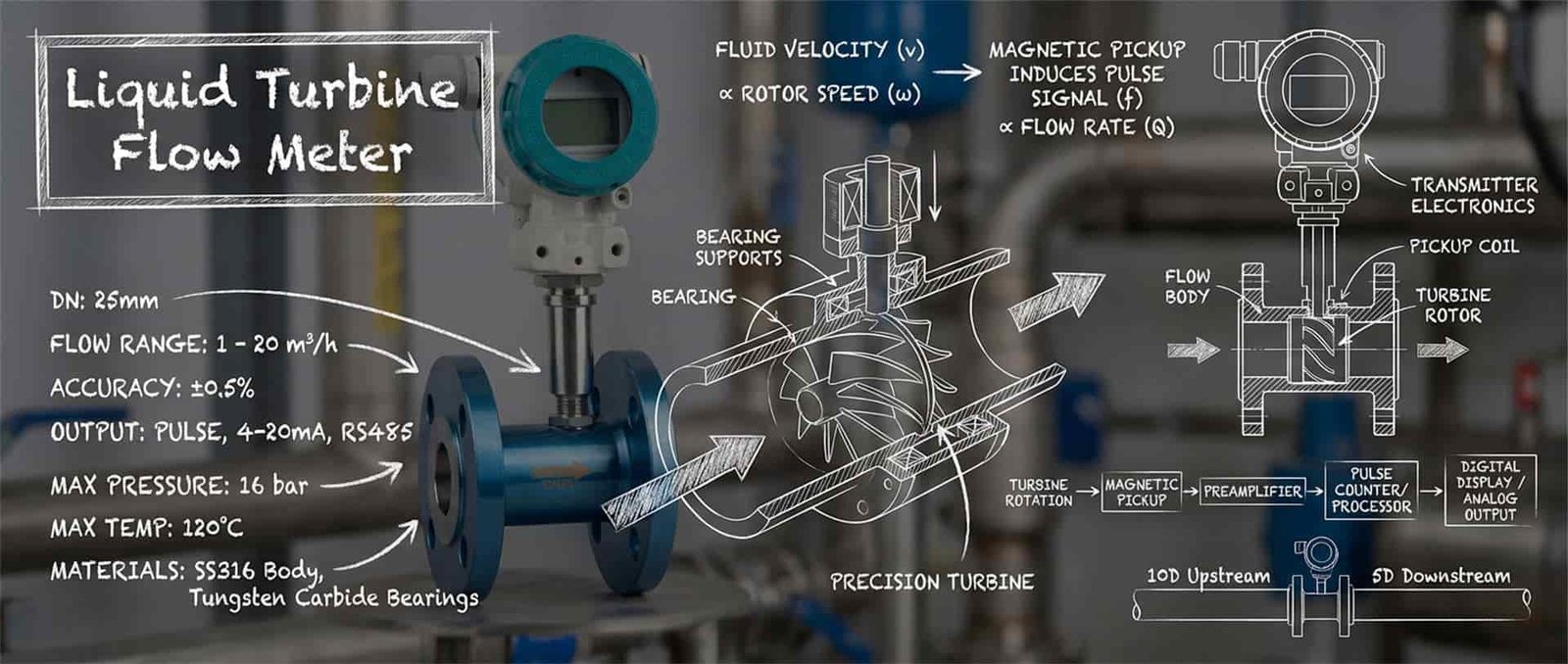 snuflo liquid turbine flow meters