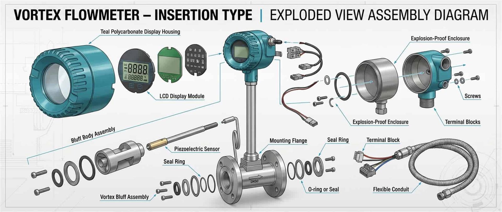 thermal dispersion flow meter