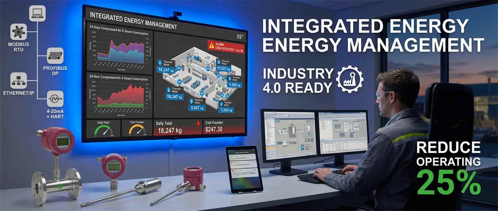 thermal mass flow meter