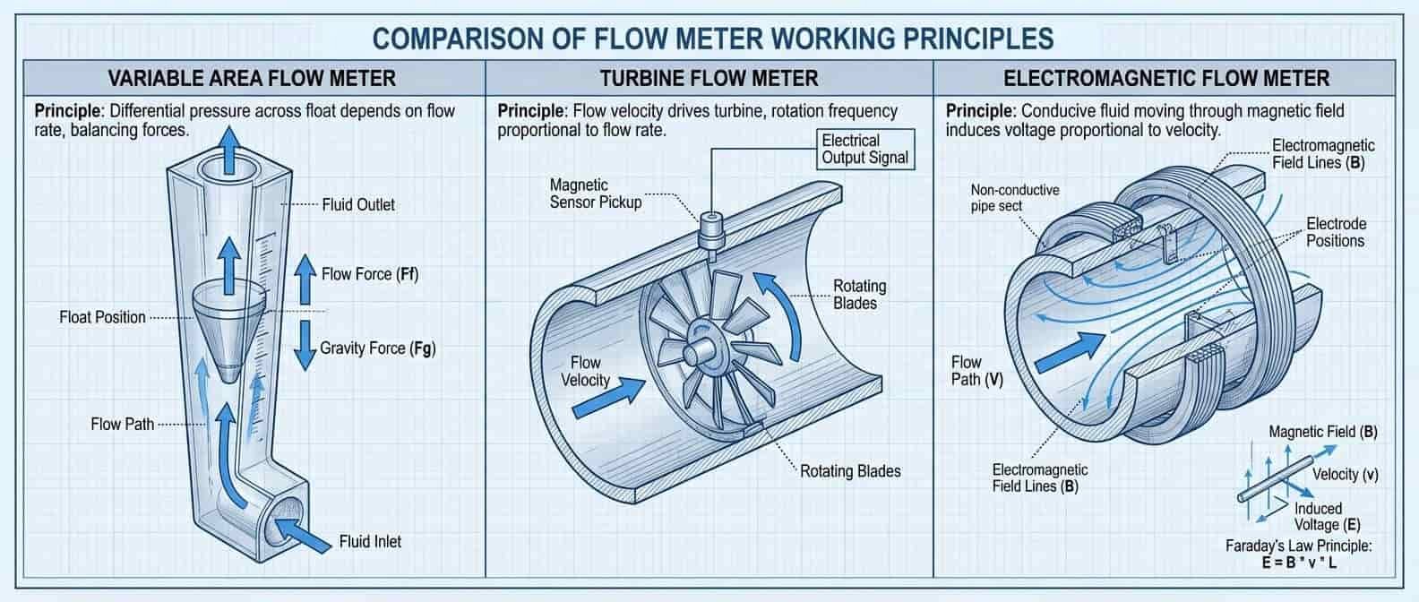 Variable Area Flow Meter vs Turbine and Electromagnetic Flow Meter Variable Area Flow Meter vs Turbine and Electromagnetic Flow Meter